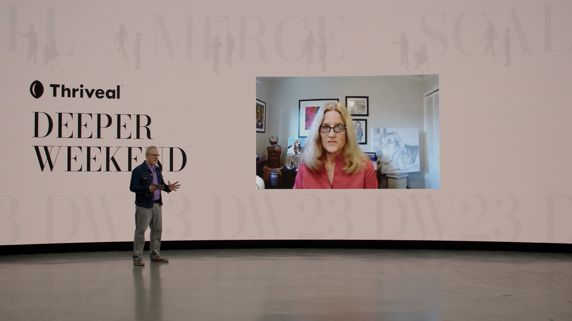 a virtual event using an led wall
